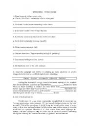 English worksheet: word order