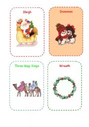 English Worksheet: Christmas Flashcards