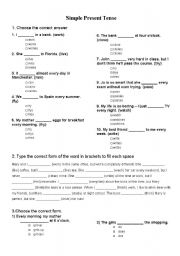English Worksheet: Present Simple (beginner)