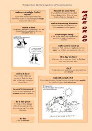 English Worksheet: MAKE or DO