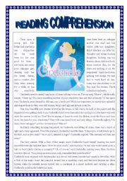English Worksheet: Cinderella reading comprehension