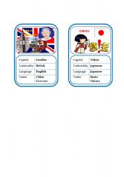 English Worksheet: Card game 