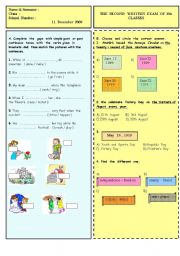 English Worksheet: Past  Continuous  Tense