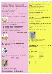 English Worksheet: Past  Continuous  Tense