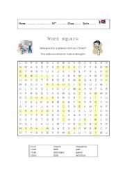 English worksheet: School Square