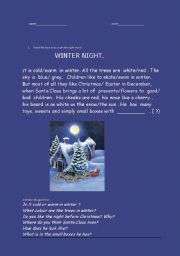 English worksheet: Winter .