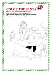 color the santa