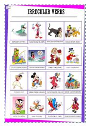 English Worksheet: Irregular verbs B-F (06.12.09)