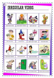 English Worksheet: Irregular verbs M-S (06.12.09)