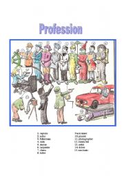 English Worksheet: Professions.