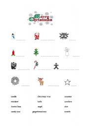 English Worksheet: Christmas vocabulary