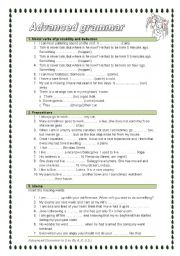 English Worksheet: 5 pages/12 exercises Advanced Grammar in use