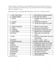 English worksheet: slogans