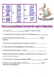 English Worksheet: Prepositional Phrases