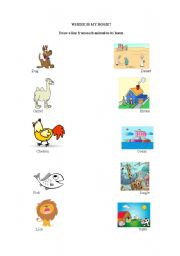 English Worksheet: where is my home