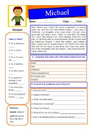 English Worksheet: Describing people - text and questions (07.12.09)