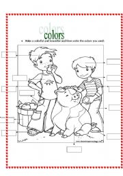 English Worksheet: Colors