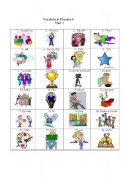 English worksheet: 6th graders vocab