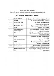 English Worksheet: PREFIXES