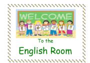 English Worksheet: English Room Poster