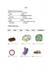 English worksheet: Test