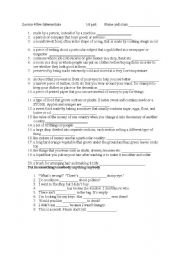 English worksheet: New Headway test Vocabulary+some, any