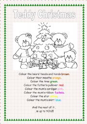English Worksheet: Teddy Christmas
