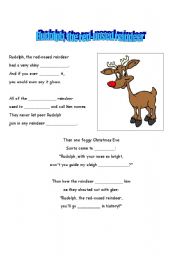 English Worksheet: Rudolph the red-nosed reindeer