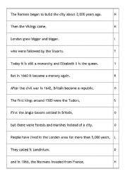 English worksheet: London history tin dictation