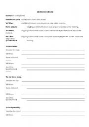 English worksheet: adding description