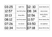 English Worksheet: Domino - The Clock