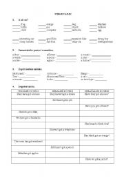 English worksheet: a, an and plural form