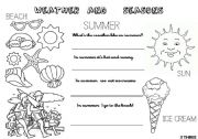 English Worksheet: Whats the weather like in spring and in summer? (2 worksheets) 2/4