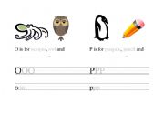 English worksheet: ABC Book (O to P)