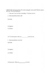 English Worksheet: Math Addition & Subtraction Problem Solving: 2 Step 