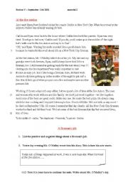 English Worksheet: NYC - a firemans job