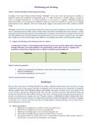 English Worksheet: Wholesaling and Retailing