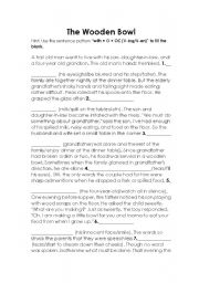 English Worksheet: The Wooden Bowl