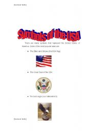 English worksheet: Symbols of the USA
