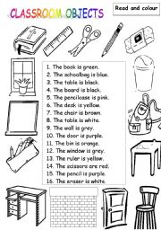 classroom objects