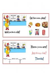 English Worksheet: Ordering meals at a fast food restaurant