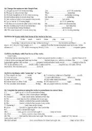 English Worksheet: simple past