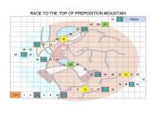 English Worksheet: RACE TO PREPOSITION MOUNTAIN