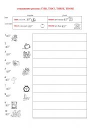 English Worksheet: Demonstrative pronouns