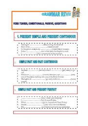 English Worksheet: review