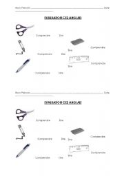 English worksheet: Pencil case