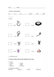 English Worksheet: test for second grade