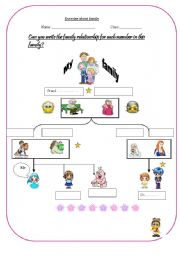 English Worksheet: my family