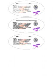 English worksheet: preposition of time