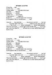 English worksheet: Articles-basic use